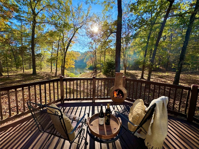 view of wooden deck