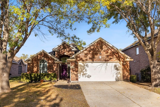 view of property with a garage