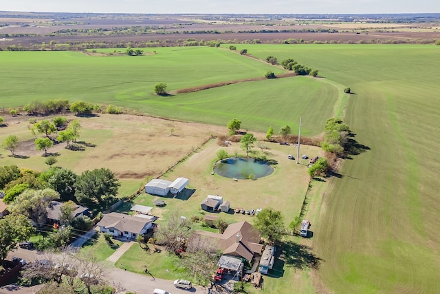 aerial view featuring a rural view