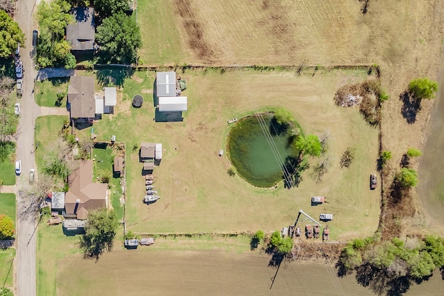 bird's eye view with a rural view