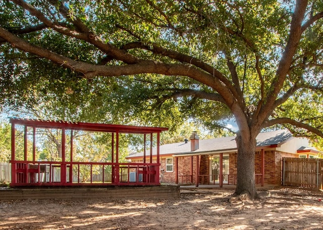 exterior space with a deck