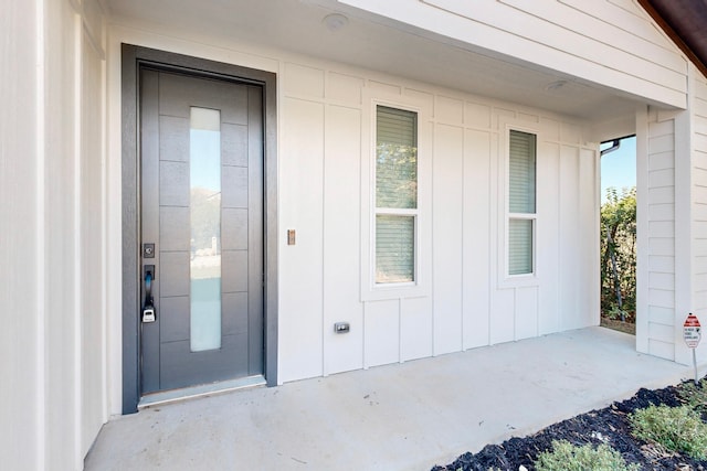 view of doorway to property