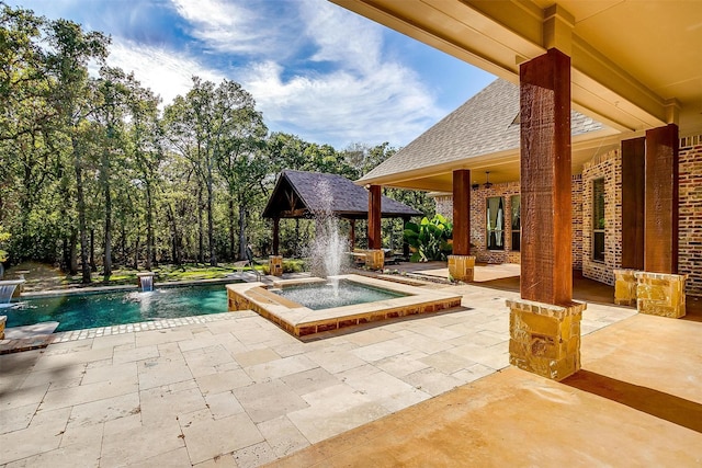 143 Coldwater Creek Ln, Weatherford, TX 76088 - swimming pool with a patio and a gazebo