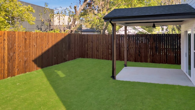 view of yard featuring a patio