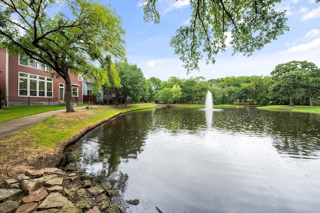 view of water feature