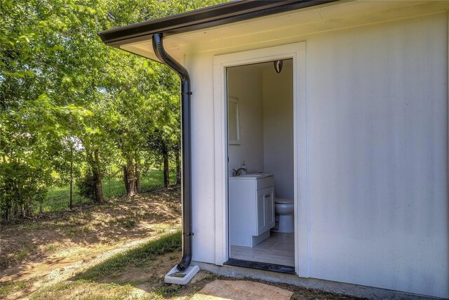 view of doorway to property