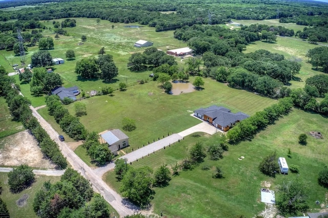 drone / aerial view featuring a rural view