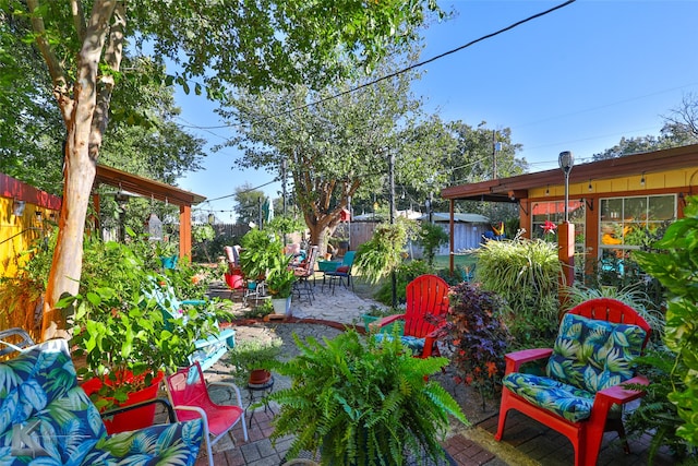 view of yard with a patio