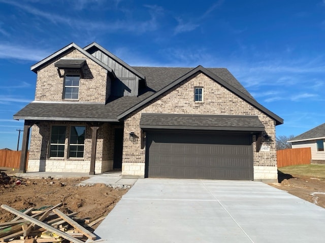 view of front of home featuring a garage