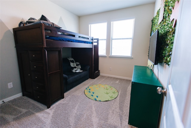 view of carpeted bedroom