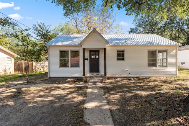 view of bungalow-style home