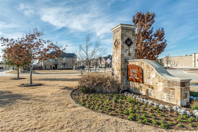 view of community sign