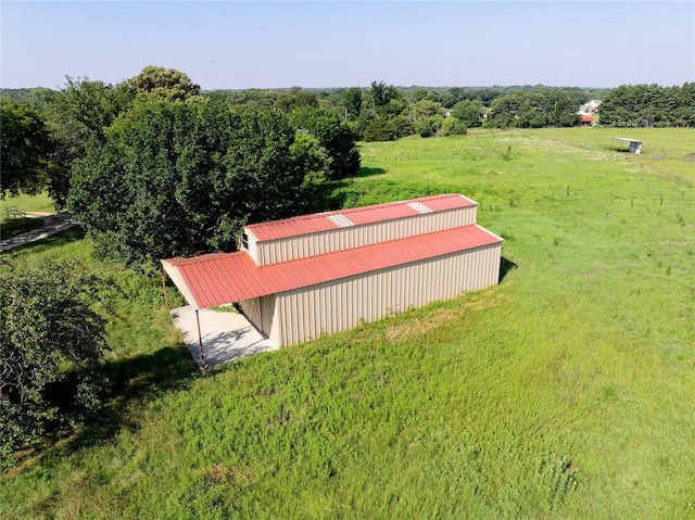 bird's eye view with a rural view