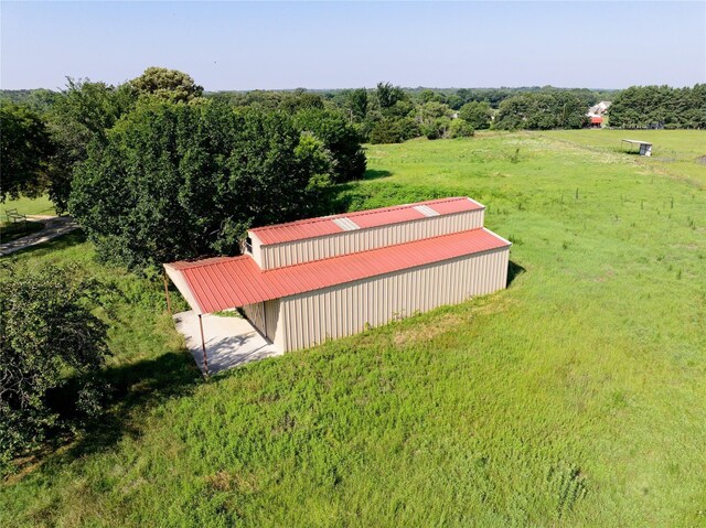 bird's eye view with a rural view