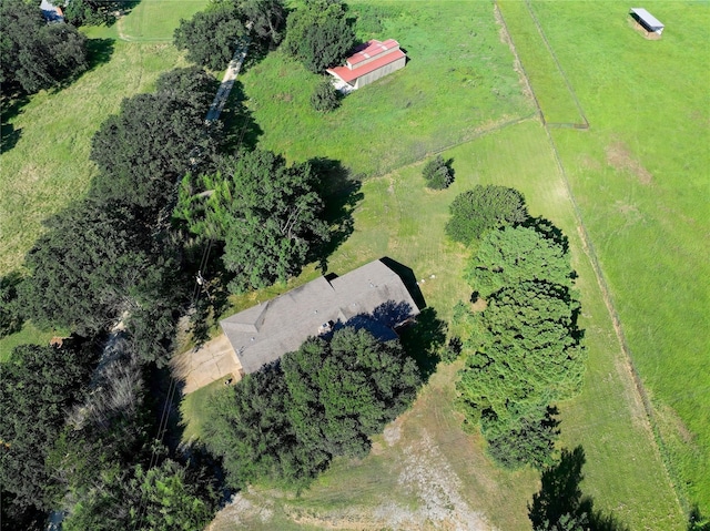 drone / aerial view with a rural view