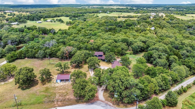 aerial view featuring a rural view