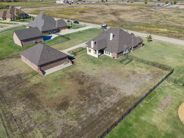 aerial view featuring a rural view