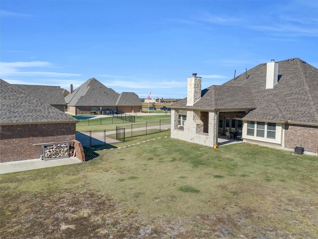 view of yard with a patio area