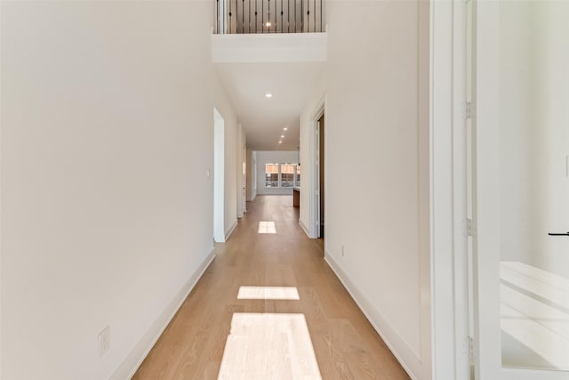 hall featuring light hardwood / wood-style floors