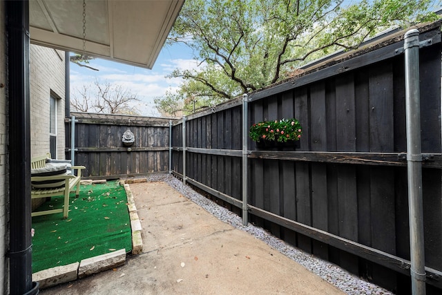 view of property exterior featuring a patio