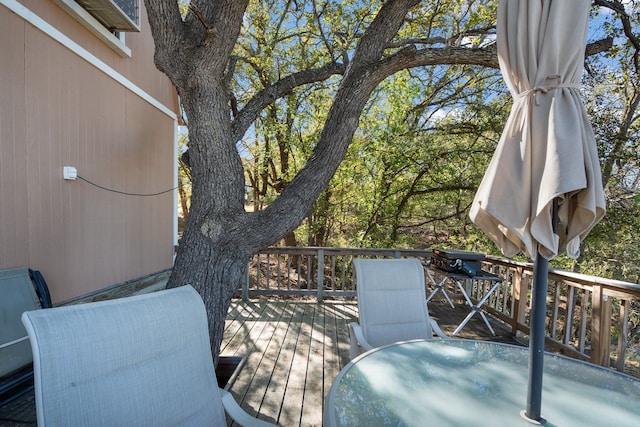 view of wooden deck