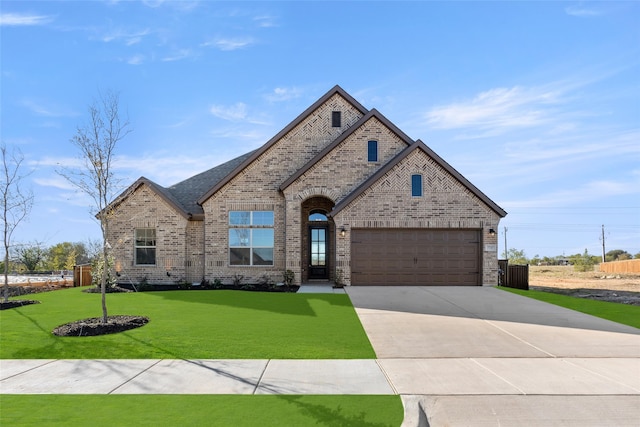 view of front of house with a front yard