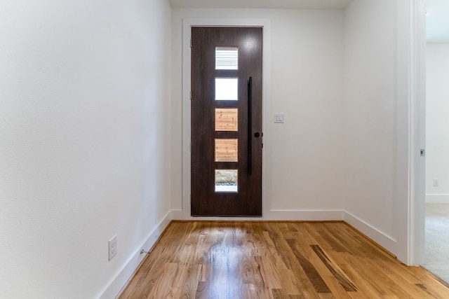 foyer entrance featuring light hardwood / wood-style floors