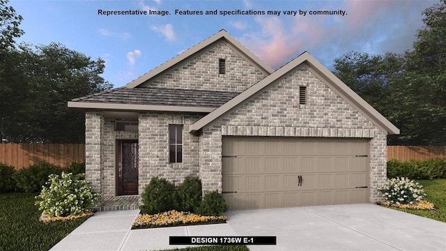 view of front of home featuring a garage