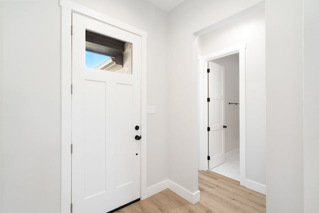 foyer featuring light hardwood / wood-style flooring