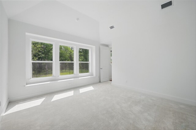 4182 Carter Ct, Denison, TX 75020 - unfurnished room with light colored carpet, baseboards, and a towering ceiling