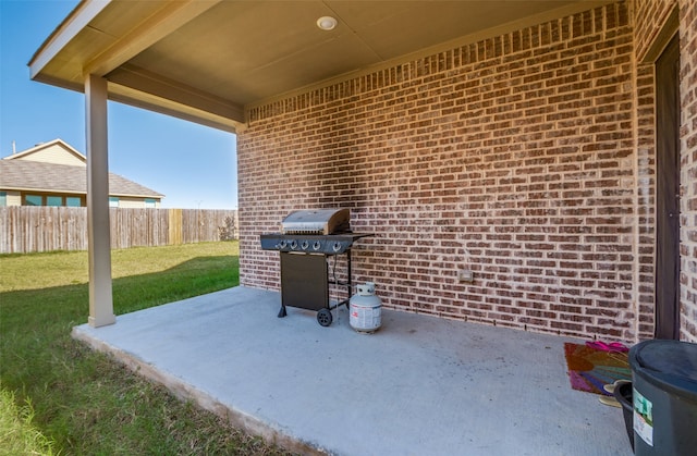 view of patio with grilling area