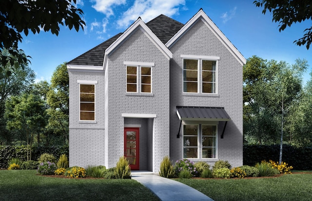 view of front facade with a front yard