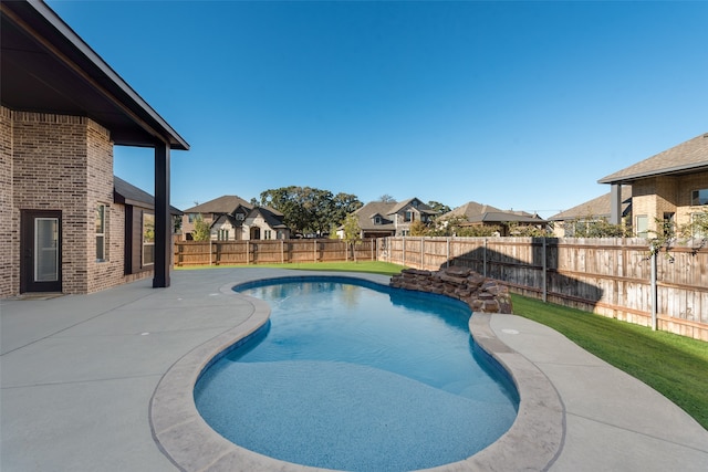 view of pool with a patio area