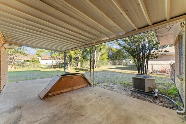 view of patio / terrace featuring central air condition unit