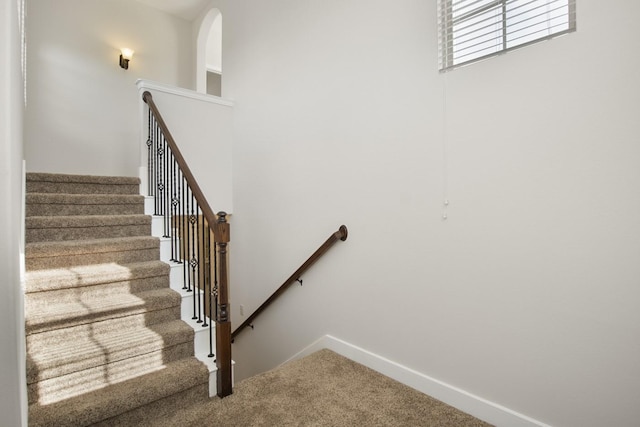 stairway with carpet