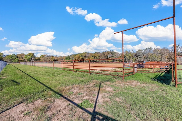 view of yard featuring a rural view