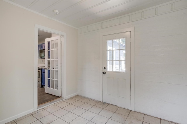 doorway with ornamental molding