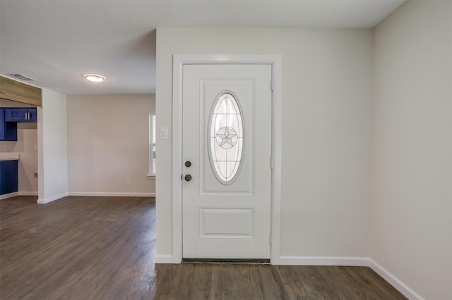 entryway featuring dark hardwood / wood-style floors