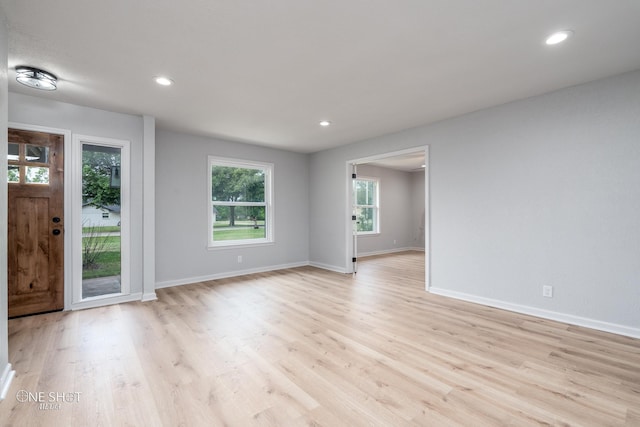 entryway featuring light hardwood / wood-style flooring