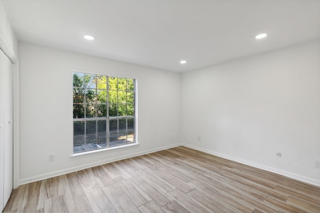 empty room featuring light hardwood / wood-style flooring