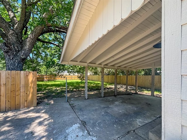 view of patio with fence