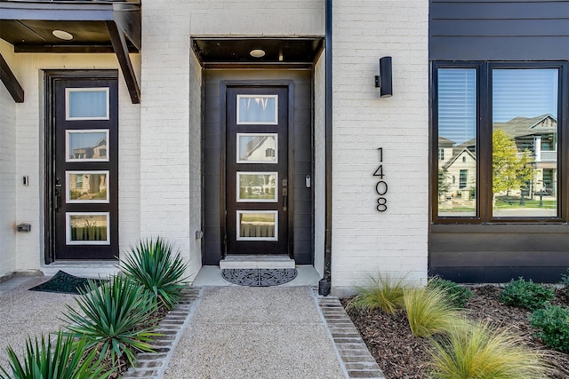 view of doorway to property