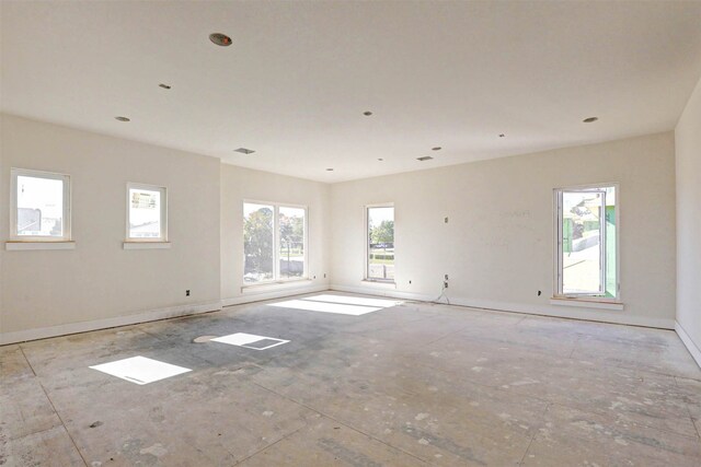 spare room featuring a wealth of natural light