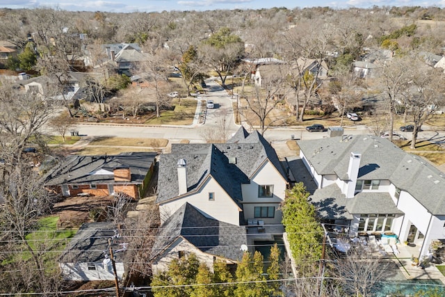 bird's eye view with a residential view