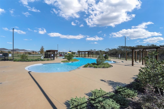 view of pool with a patio