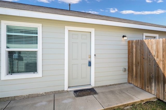 view of doorway to property