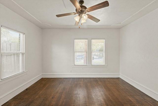 unfurnished room with ceiling fan