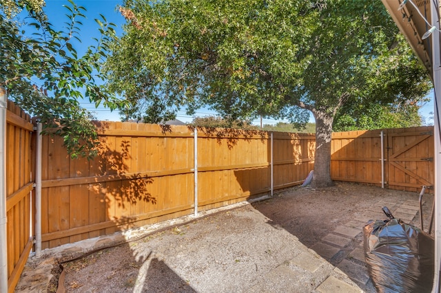 view of yard with a patio area