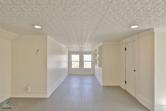 empty room featuring wood-type flooring