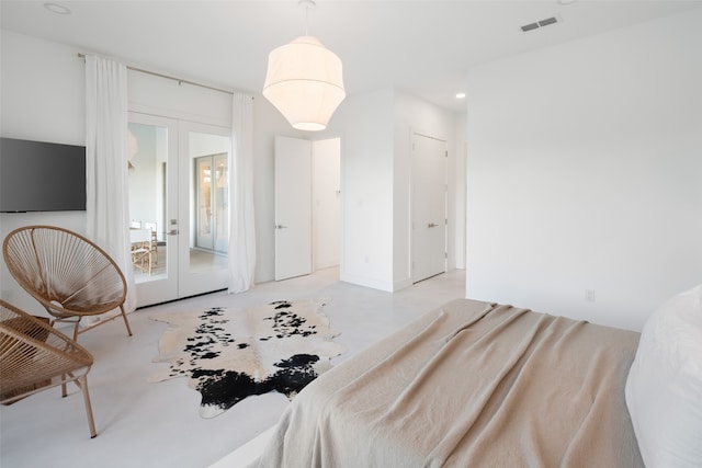 bedroom with french doors